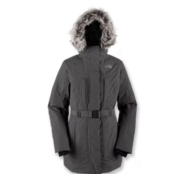 The North Face Brooklyn Parka Down Hooded Fur Jacket Coat Women Size XS - Picture 1 of 5